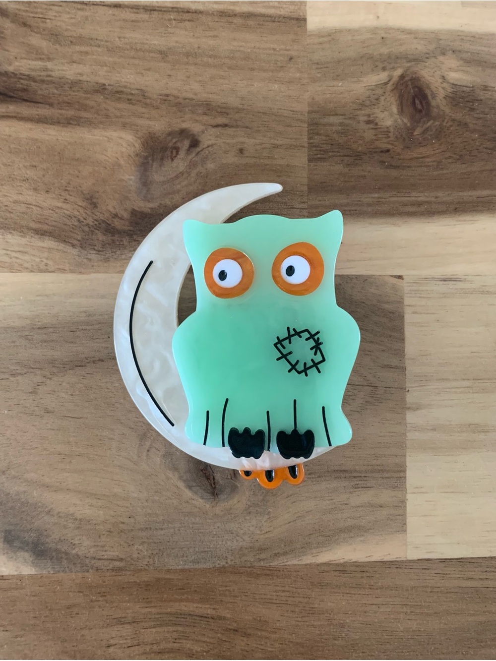 Erstwilder A Most Ghostly Owl Brooch Halloween Pin NWOT
